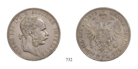 Ferenc József (1848-1916), 2 Forint, Ag, 1873, Wien