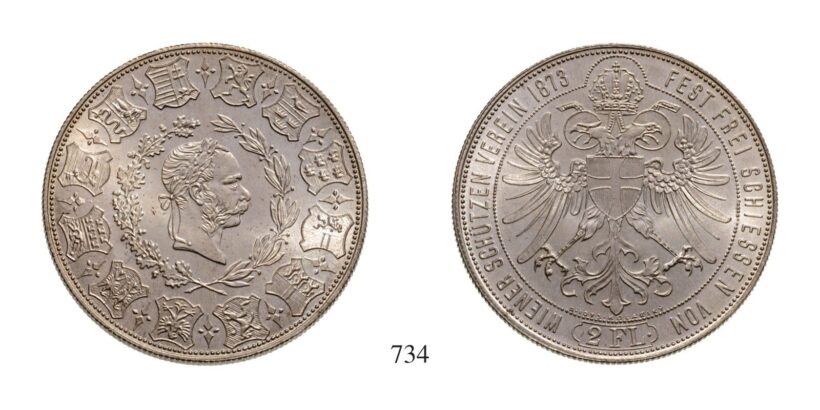 Ferenc József (1848-1916), 2 Forint, Ag, 1873-1973 Utánveret., Wien