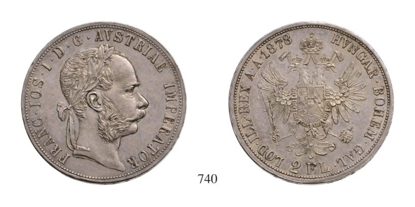 Ferenc József (1848-1916), 2 Forint, Ag, 1878, Wien