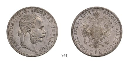 Ferenc József (1848-1916), 2 Forint, Ag, 1878, Wien