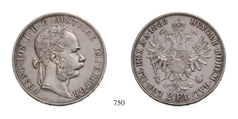 Ferenc József (1848-1916), 2 Forint, Ag, 1883, Wien