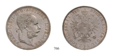 Ferenc József (1848-1916), 2 Forint, Ag, 1890, Wien