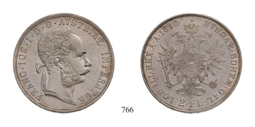 Ferenc József (1848-1916), 2 Forint, Ag, 1890, Wien