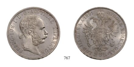 Ferenc József (1848-1916), 2 Forint, Ag, 1891, Wien