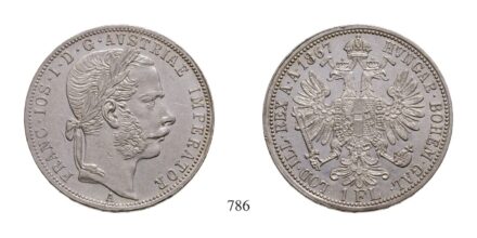 Ferenc József (1848-1916), Forint, Ag, 1867, Wien
