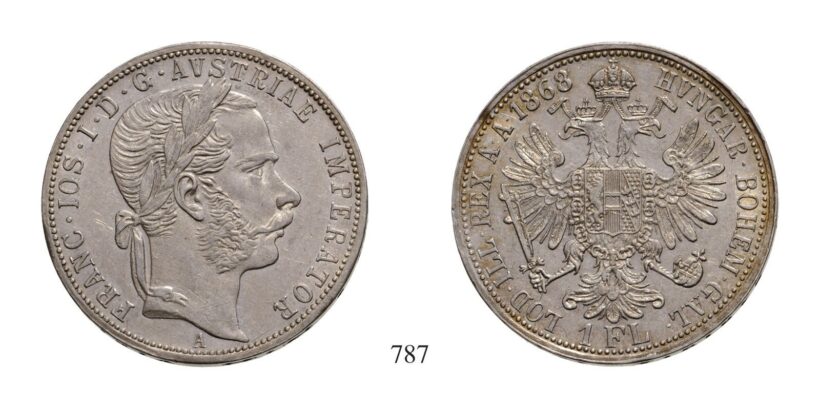 Ferenc József (1848-1916), Forint, Ag, 1868, Wien