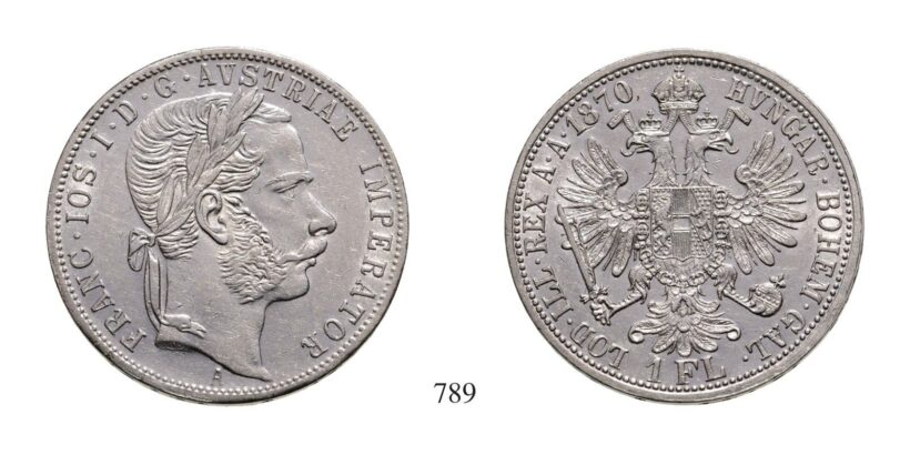 Ferenc József (1848-1916), Forint, Ag, 1870, Wien