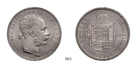 Ferenc József (1848-1916), Forint, Ag, 1880, Körmöcbánya