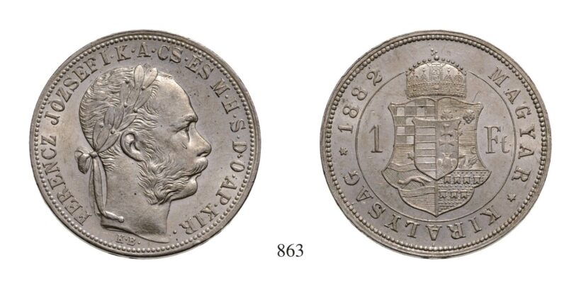 Ferenc József (1848-1916), Forint, Ag, 1882, Körmöcbánya