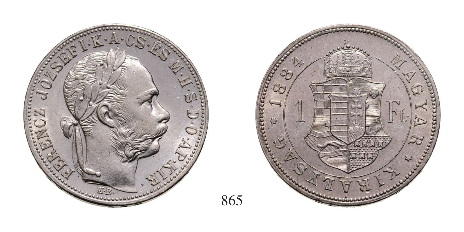 Ferenc József (1848-1916), Forint, Ag, 1884, Körmöcbánya