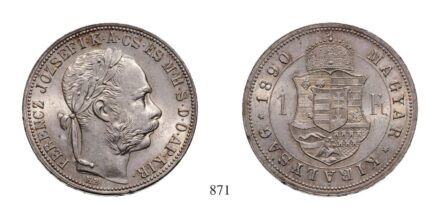 Ferenc József (1848-1916), Forint, Ag, 1890, Körmöcbánya