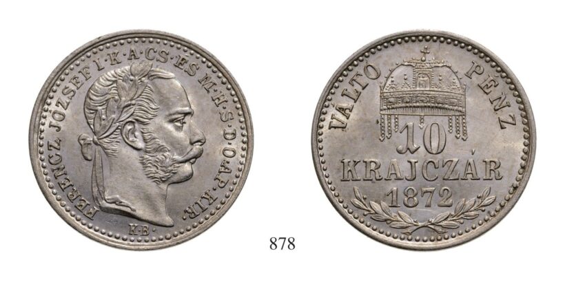 Ferenc József (1848-1916), 10 Krajcár, Ag, 1872, Körmöcbánya