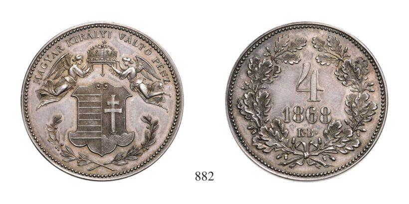 Ferenc József (1848-1916), 4 Krajcár ezüstveret, Ag, 1868, Körmöcbánya