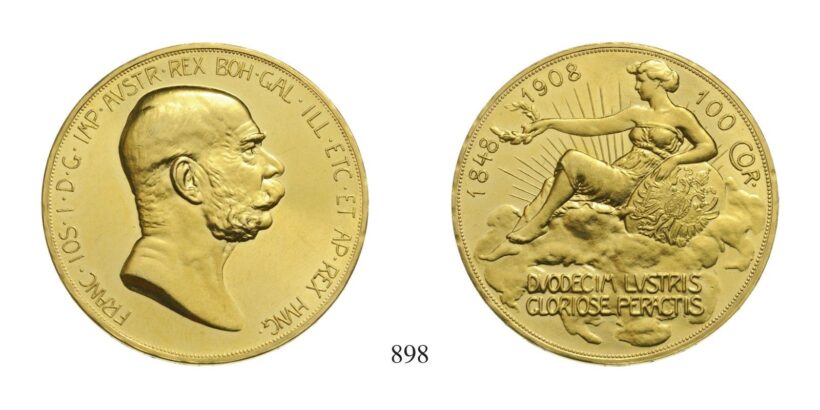 Ferenc József (1848-1916), 100 Korona, Au, 1908, Wien