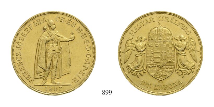 Ferenc József (1848-1916), 100 Korona, Au, 1907, Körmöcbánya