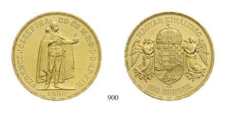 Ferenc József (1848-1916), 100 Korona, Au, 1908, Körmöcbánya