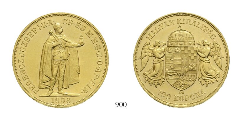 Ferenc József (1848-1916), 100 Korona, Au, 1908, Körmöcbánya