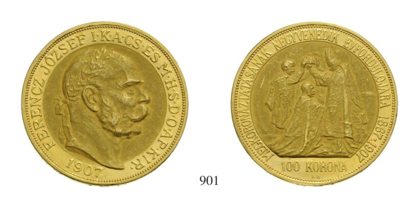 Ferenc József (1848-1916), 100 Korona, Au, 1907, Körmöcbánya
