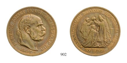 Ferenc József (1848-1916), 100 Korona, Cu , 1907, Körmöcbánya