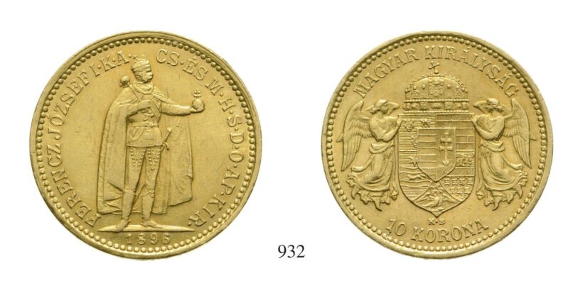 Ferenc József (1848-1916), 10 Korona, Au, 1896, Körmöcbánya