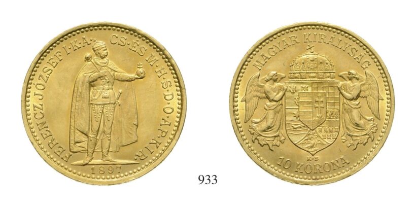 Ferenc József (1848-1916), 10 Korona, Au, 1897, Körmöcbánya