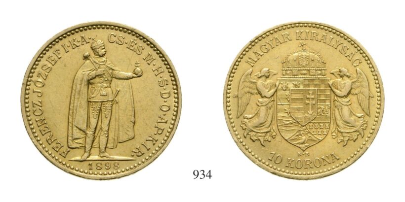 Ferenc József (1848-1916), 10 Korona, Au, 1898, Körmöcbánya
