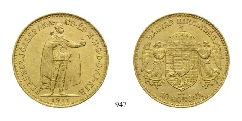 Ferenc József (1848-1916), 10 Korona, Au, 1911, Körmöcbánya