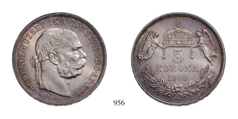 Ferenc József (1848-1916), 5 Korona, Ag, 1908, Körmöcbánya