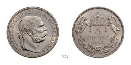Ferenc József (1848-1916), 5 Korona, Ag, 1909, Körmöcbánya