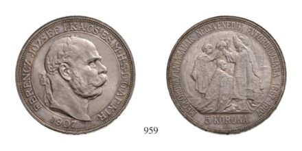 Ferenc József (1848-1916), 5 Korona, Ag, 1907, Körmöcbánya