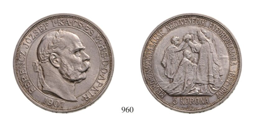 Ferenc József (1848-1916), 5 Korona, Ag, 1907, Körmöcbánya