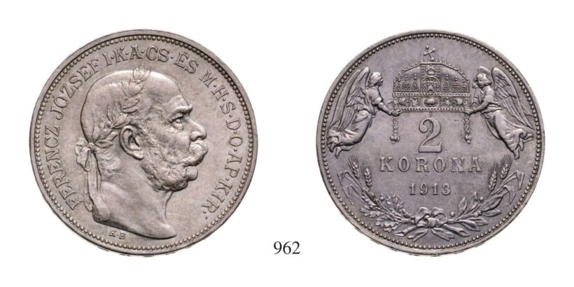 Ferenc József (1848-1916), 2 Korona, 1913, Körmöcbánya