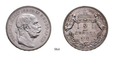 Ferenc József (1848-1916), 2 Korona, Ag, 1914, Körmöcbánya