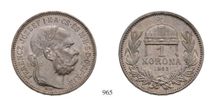 Ferenc József (1848-1916), 1 Korona, Ag, 1893, Körmöcbánya