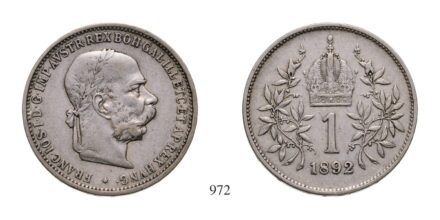 Ferenc József (1848-1916), 1 Krone, 1892, Wien