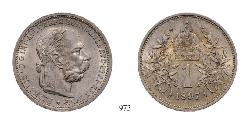 Ferenc József (1848-1916), 1 Krone, 1897, Wien