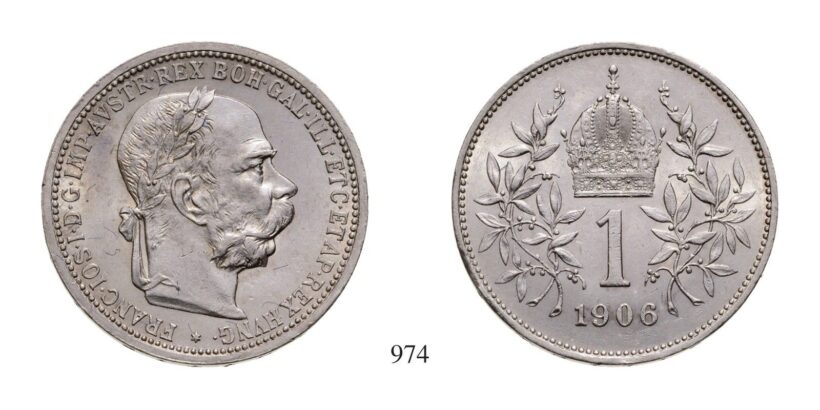 Ferenc József (1848-1916), 1 Krone, 1906, Wien
