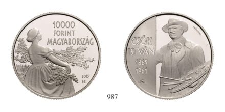 Magyar Köztársaság (1989-), 10000 Forint Próbaveret, Ag - 925, 2015, Budapest