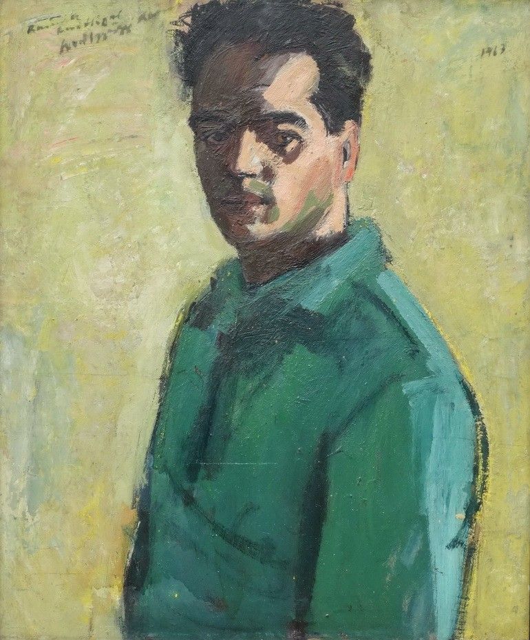 Szentgyörgyi Kornél (1916 - 2006): Önarckép - ajánlással