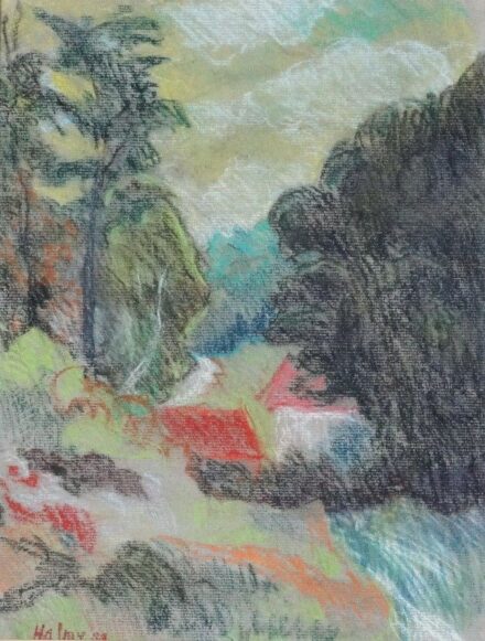 Halmy József (1929): Ház a fák között, 1983