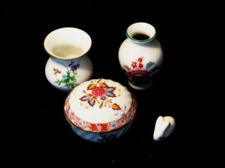 Porcelán dísztárgyak - 4 db, Herend, Rosenthal