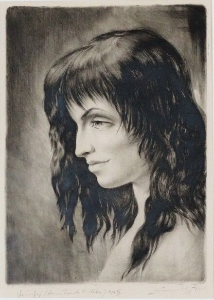 Szennik György (1923-2007): Leányfej (Anna Frank emléke) 1965