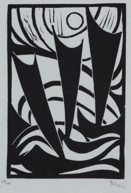 Maatsch, Thilo (1900 - 1983): Kompozíció (linó, 1922)