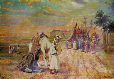 Magyar festő: Sivatagi jelenet, 1941