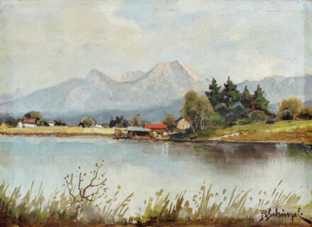 Schinzel, Reinhart (1879-1954): A  Leonharder tó Villach mellett