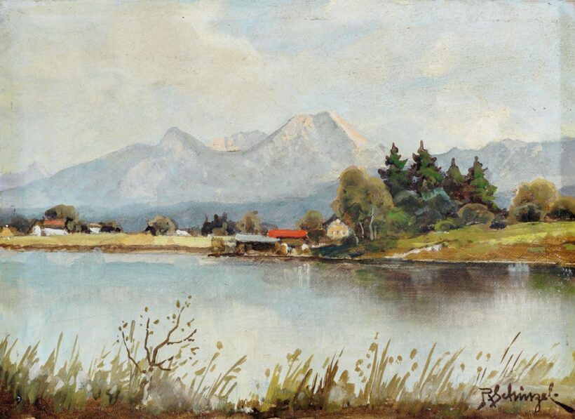 Schinzel, Reinhart (1879-1954): A  Leonharder tó Villach mellett