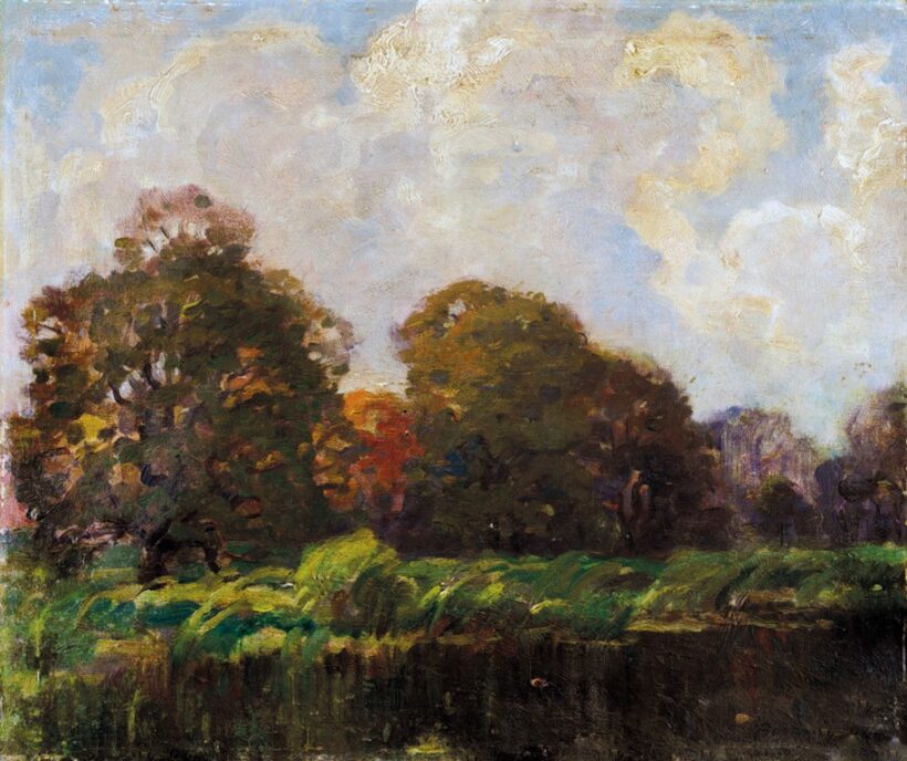 Bosznay István (1868-1944): "Tó partja Mikosdon" 1929