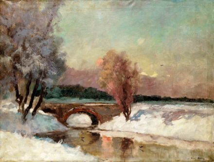 Pádly Aladár (1881-1949): Téli folyópart