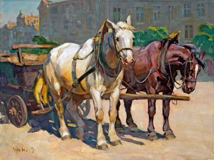 Viski János (1891-1987): Pihenő lovak