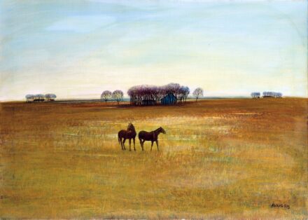 Kurucz D. István (1914-1996): Lovak a pusztában, 1973